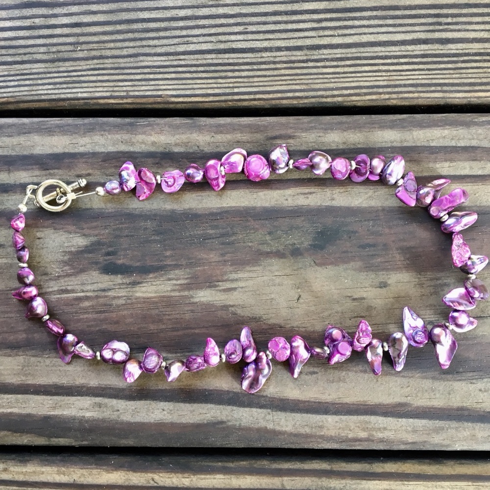 🌸 Unique Freshwater Pearl Necklace